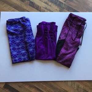 Used purple yoga Capri bundle